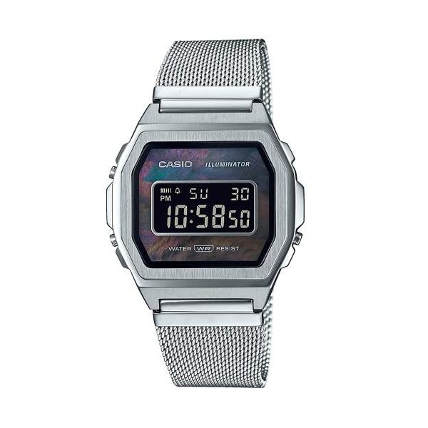 CASIO VINTAGE PREMIUM COLLECTION Silver Mesh, MOP dial