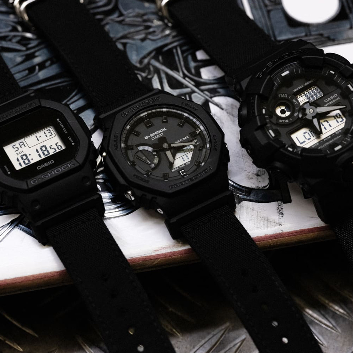CASIO G-SHOCK Mod. OAK BLACK CORDURA ECO FABRIC STRAP 2