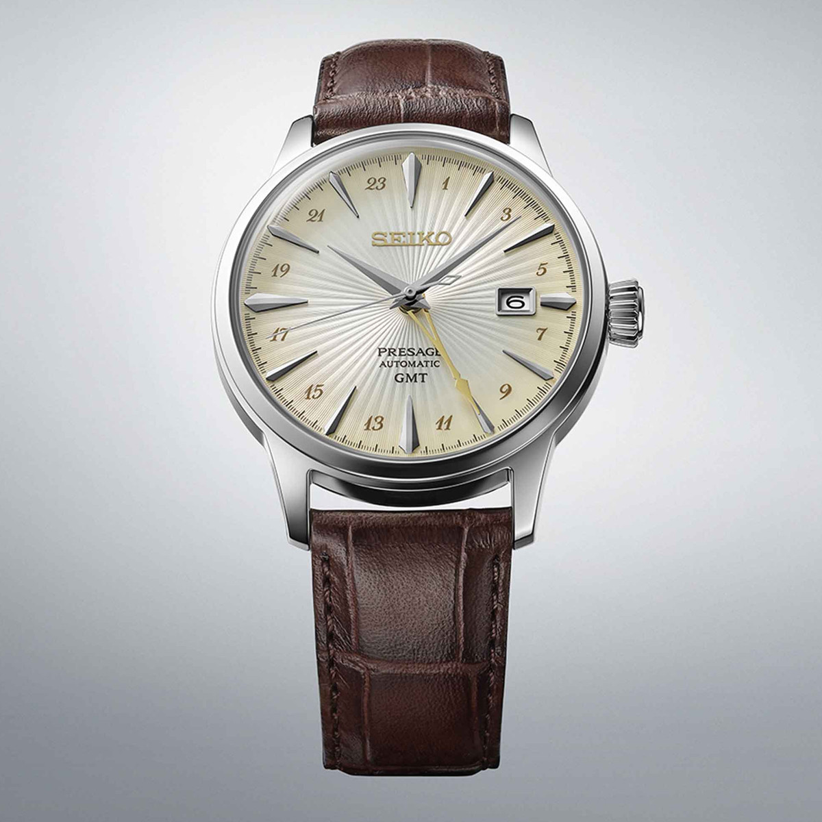 SEIKO PRESAGE Mod. COCKTAIL AUTOMATIC - LEATHER, CREAM 2