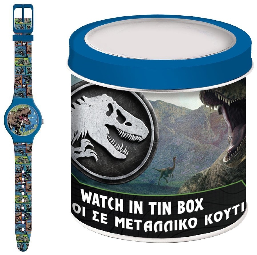 KID WATCH Mod. JURASSIC PARK - Tin Box