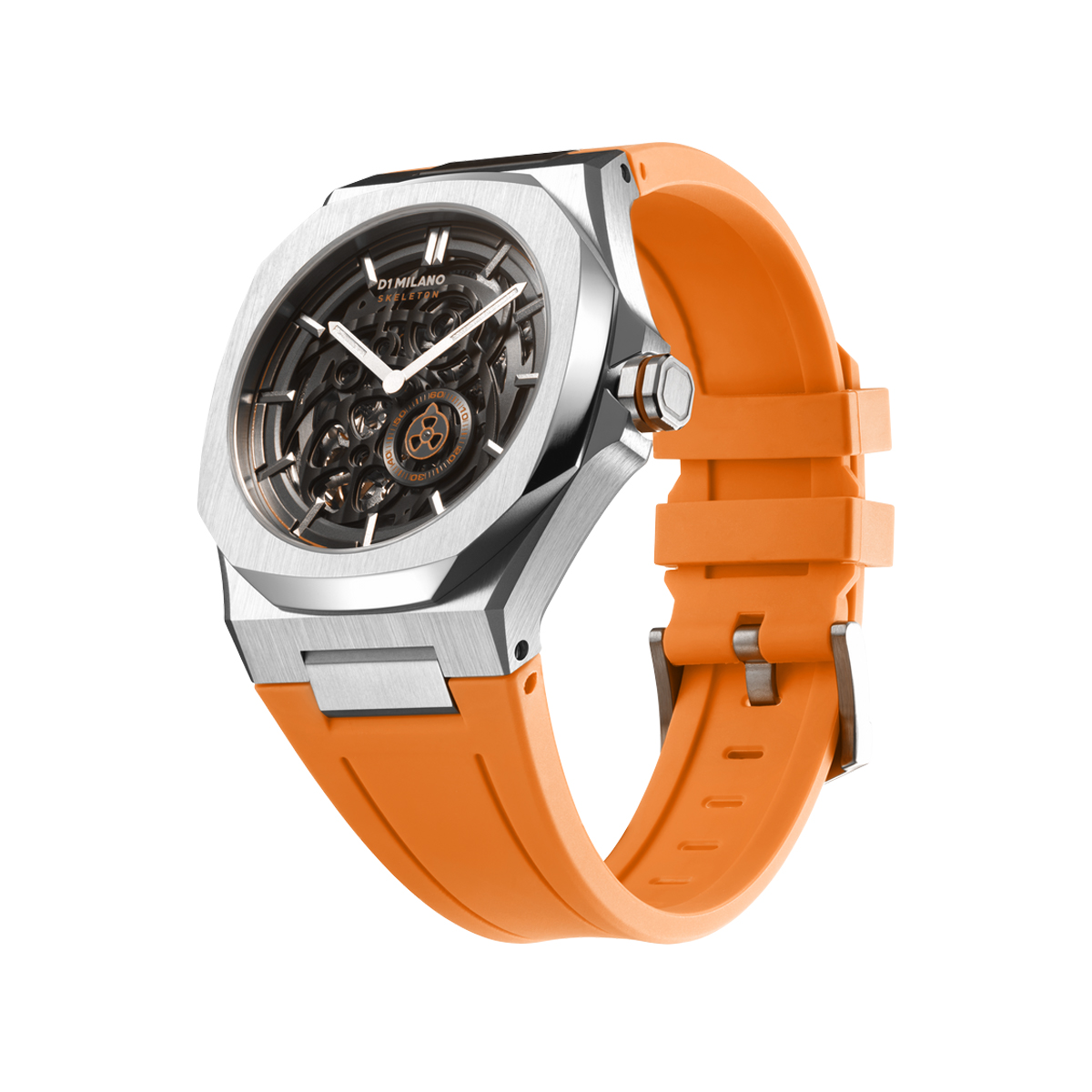 D1 MILANO SKELETON BRACELET Mod. SLICE ORANGE - Automatic 4