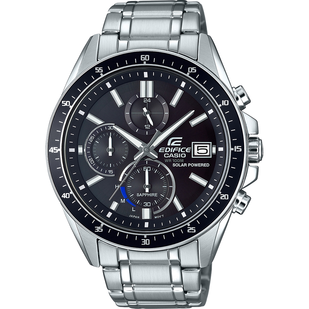 CASIO EDIFICE SLIM Mod. SOLAR POWERED CHRONOGRAPH - BLACK