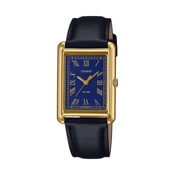 CASIO COLLECTION Mod. LADY TANK. GOLD. LEATHER - BLUE