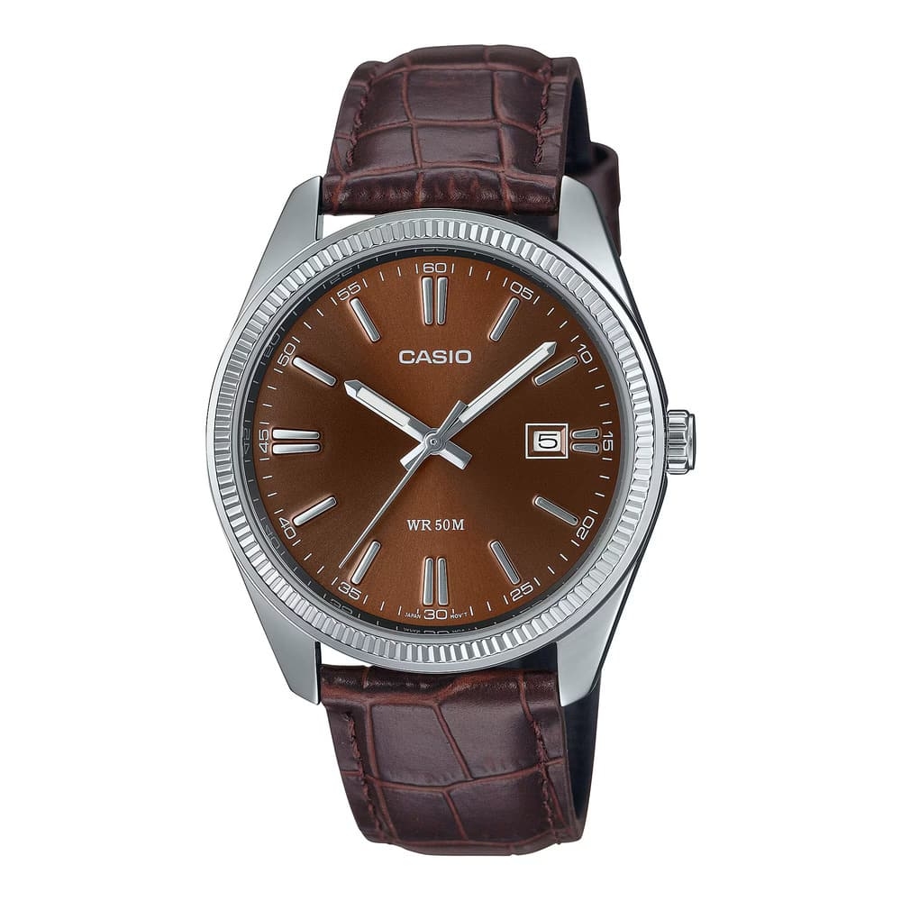 CASIO COLLECTION Mod. DATE. LEATHER - BRONZE