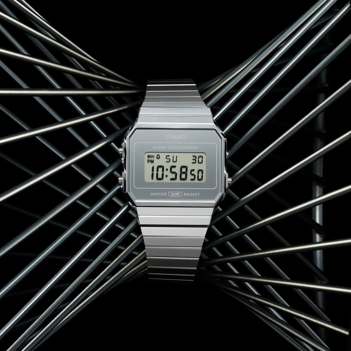 CASIO VINTAGE Mod. ICONIC SLIM SILVER 2