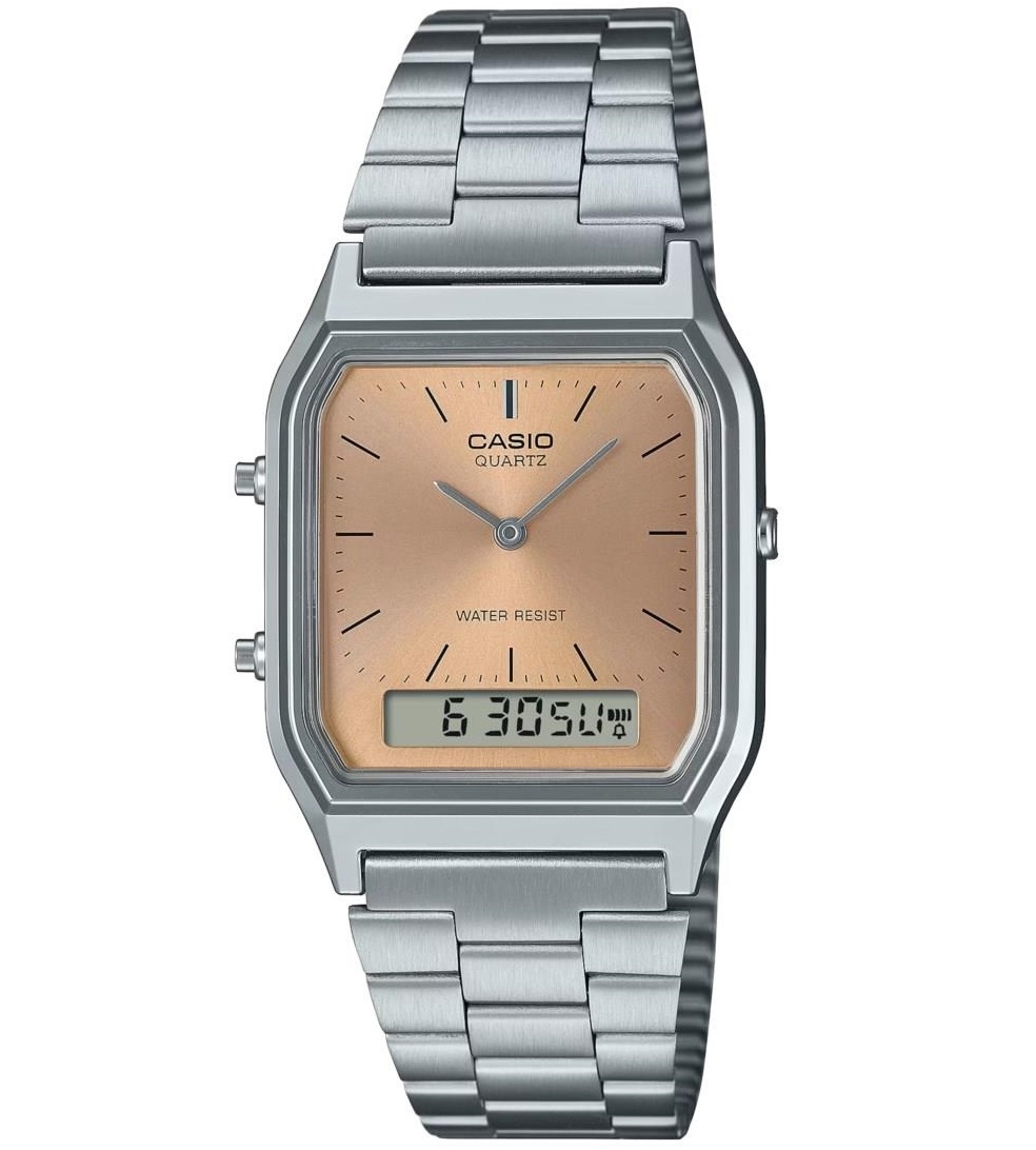 CASIO VINTAGE Mod. EDGY COLLECTION SUNRAY DIAL - PINK COPPER