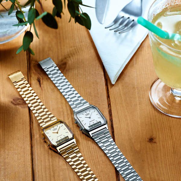 CASIO VINTAGE Mod. EDGY COLLECTION SUNRAY DIAL - SILVER 7