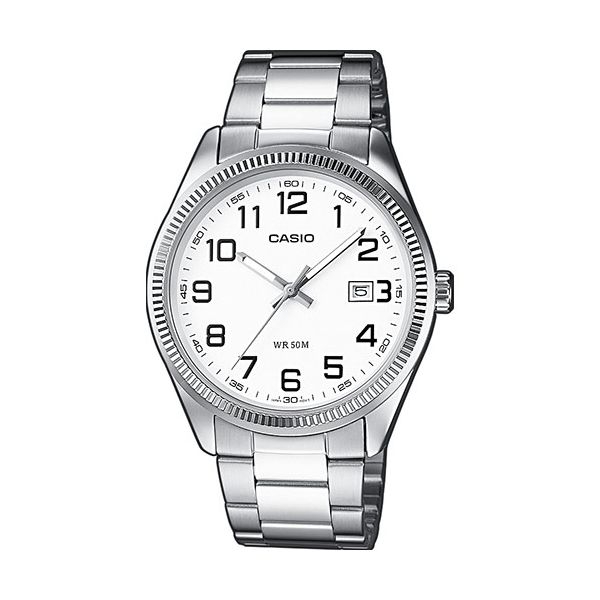 CASIO COLLECTION Mod. DATE - WHITE. ARAB NUMBERS