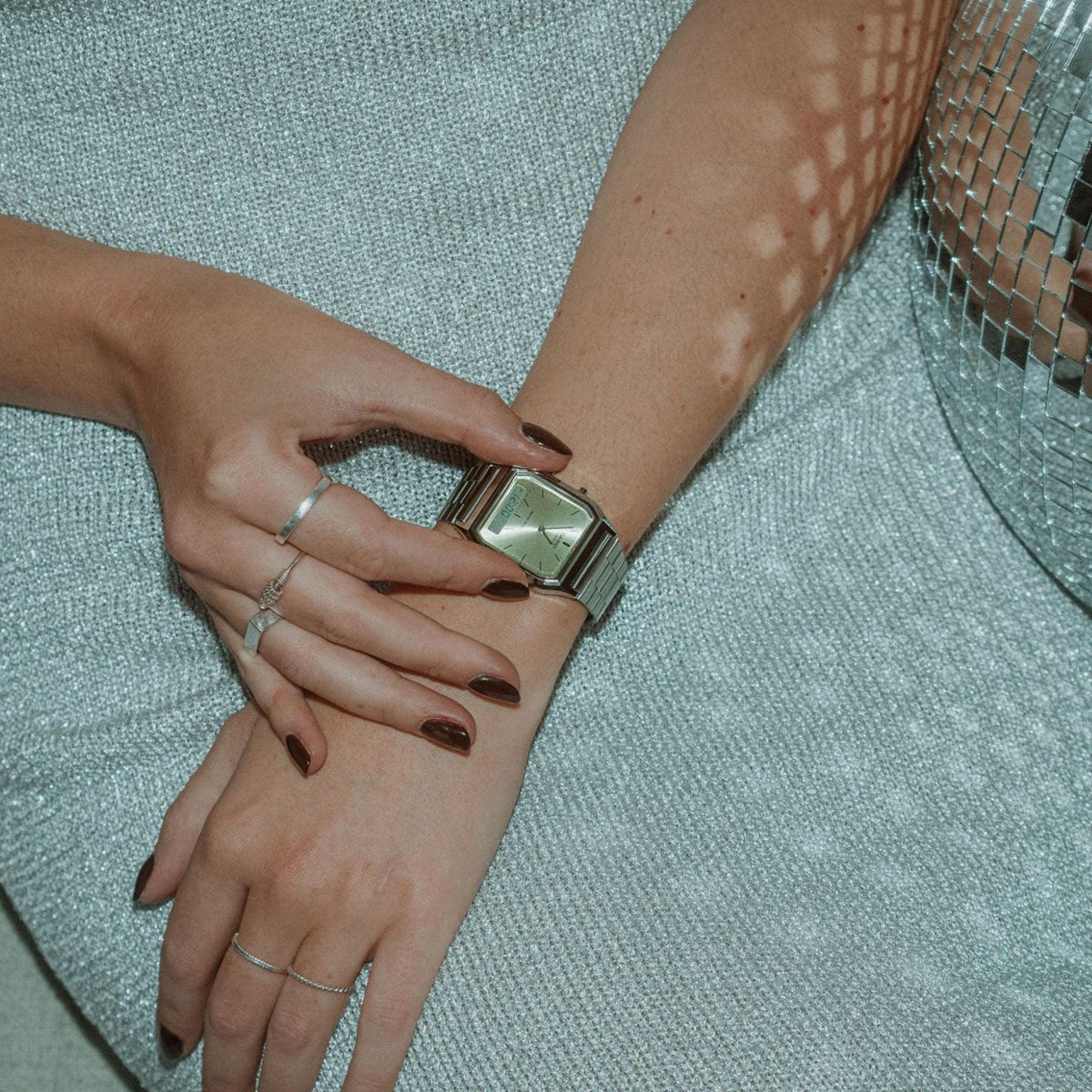 CASIO VINTAGE Mod. EDGY COLLECTION SUNRAY DIAL - GREEN LEMON 6