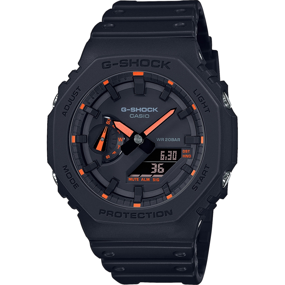 CASIO G-SHOCK Mod. OAK - Neon Orange Indexes