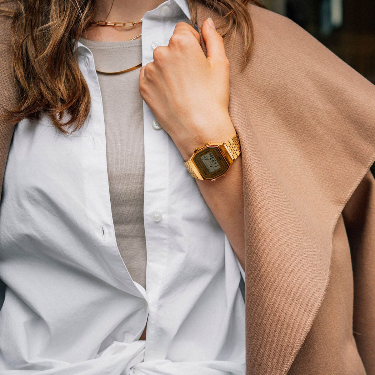 CASIO VINTAGE Mod. BLUETOOTH® SMARTPHONE LINK - GOLD - built-in accelerometer senses body movements + steps counter 5