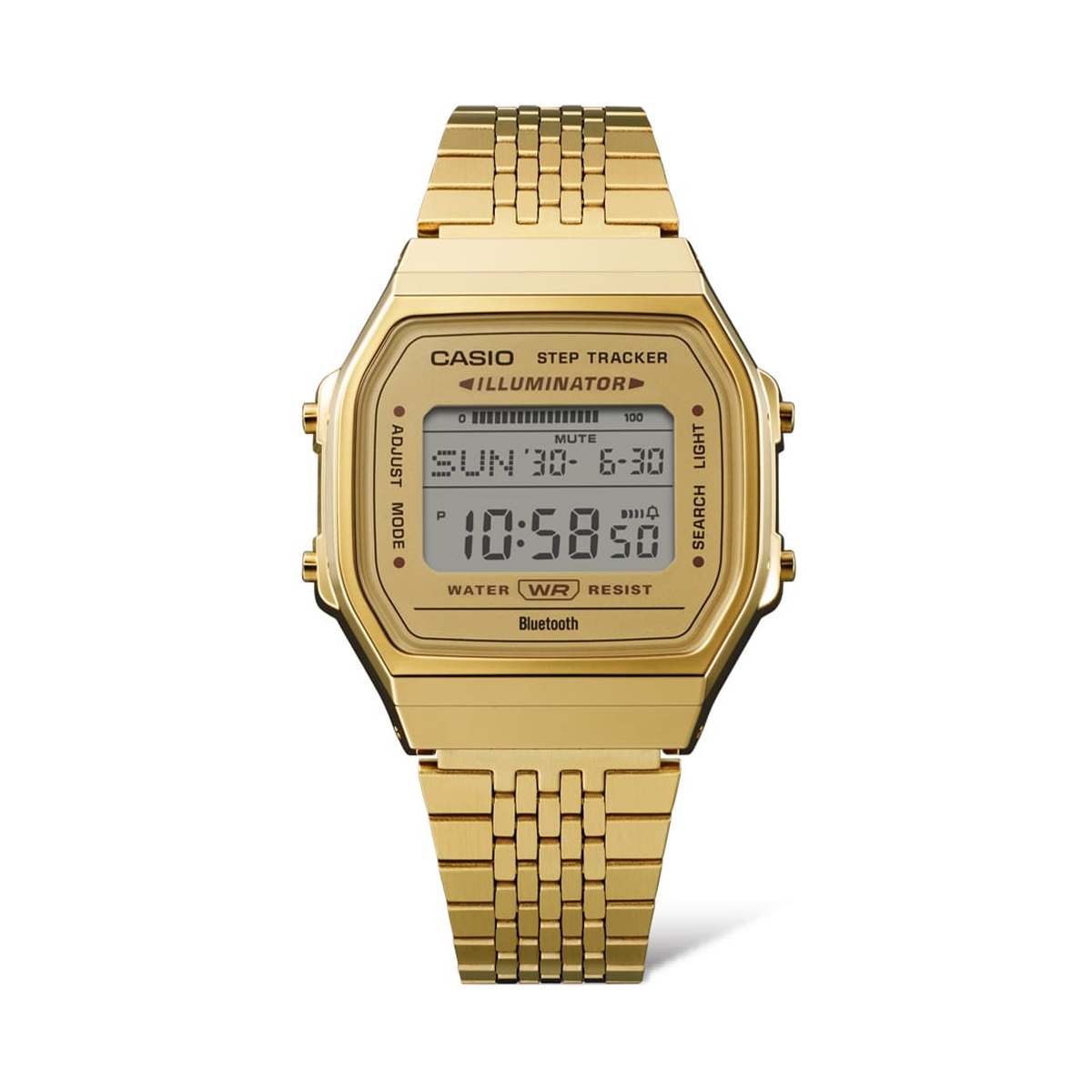 CASIO VINTAGE Mod. BLUETOOTH® SMARTPHONE LINK - GOLD - built-in accelerometer senses body movements + steps counter 2
