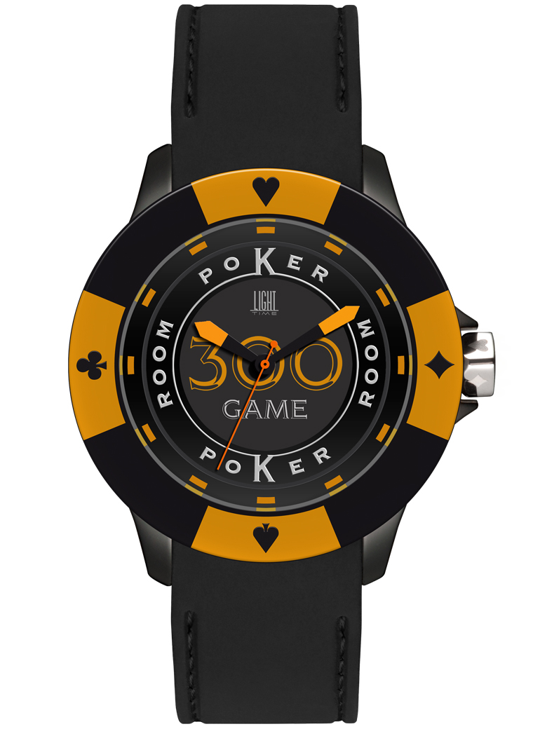LIGHT TIME Mod. POKER - Black / Orange
