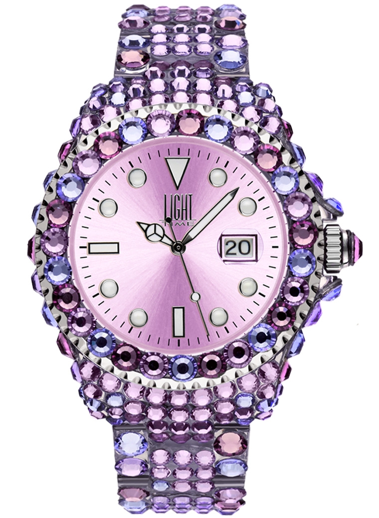 LIGHT TIME Mod. MEDITERRANEO - Full Strass / Pink