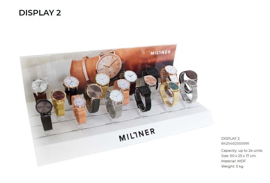 MILLNER POS Mod. 8425402505991 (in omaggio con 40 orologi/ for free with an order of 40 pcs) 