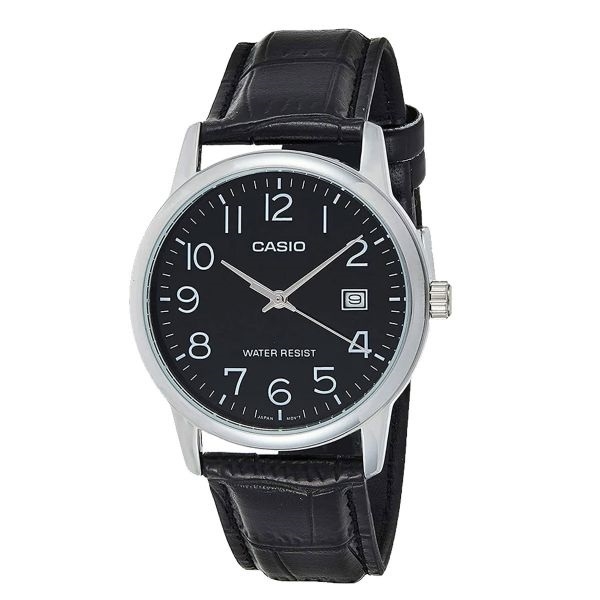 CASIO COLLECTION Mod. DATE. LEATHER - BLACK