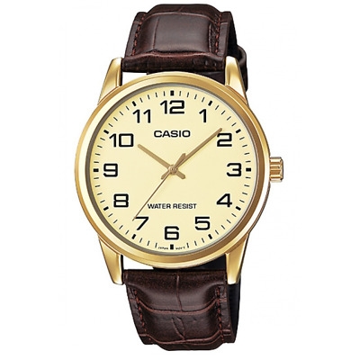 CASIO COLLECTION Mod. ONLY TIME GOLD. LEATHER - CHAMPAGNE